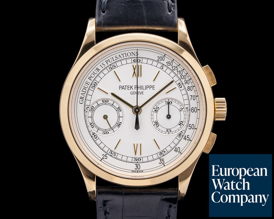 Image of Patek Philippe Chronograph 5170J 18K Yellow Gold Silver Dial