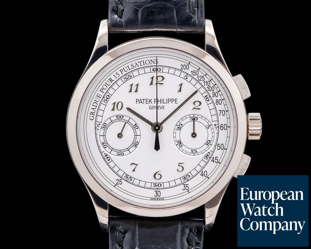 Image of Patek Philippe Chronograph 5170G 18K White Gold Silver Pulsation Dial