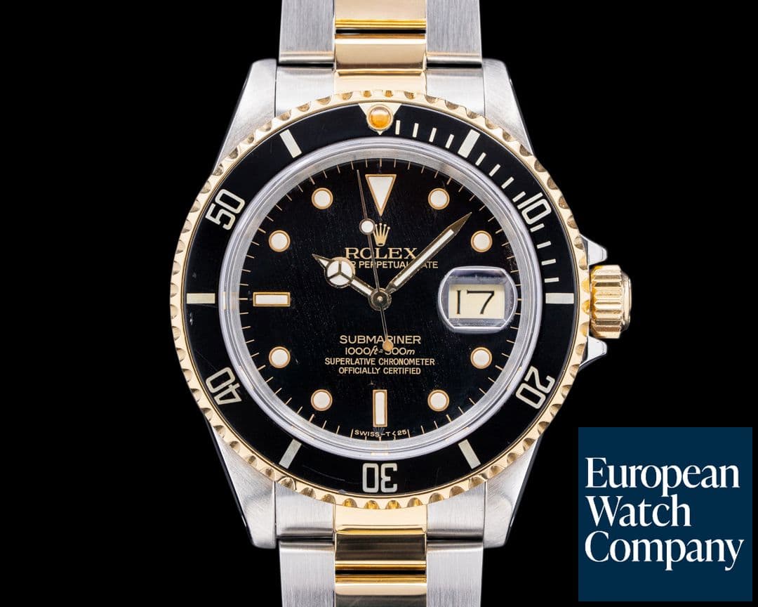 Image of Rolex Submariner 16613 18K Yellow Gold / SS Black Dial C. 1988