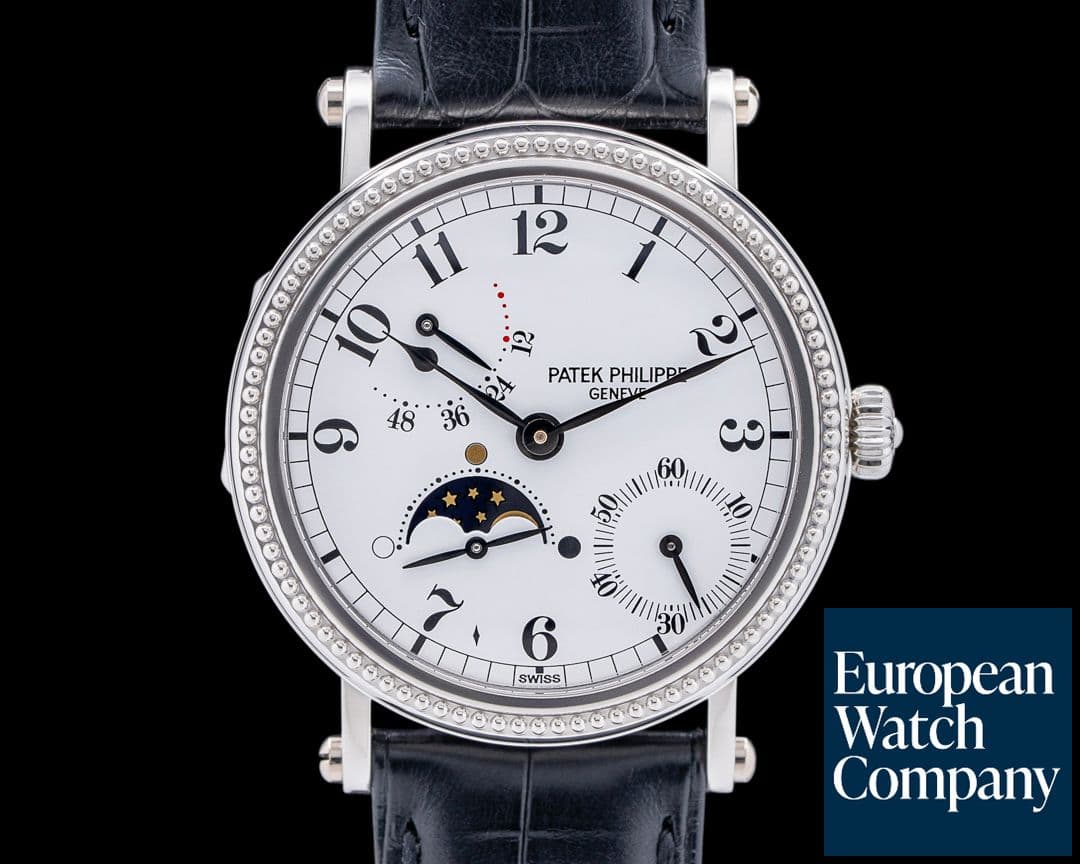 Image of Patek Philippe Moonphase 5015P Power Reserve Platinum White Dial