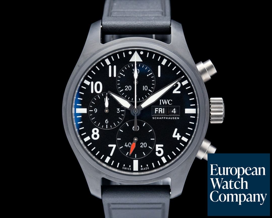 Image of IWC Pilot Chronograph "Top Gun" Ceramic Black Dial 2024