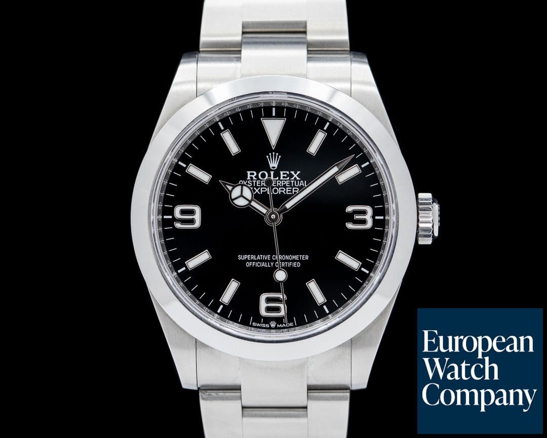 Image of Rolex Explorer I 40MM SS Black Dial
