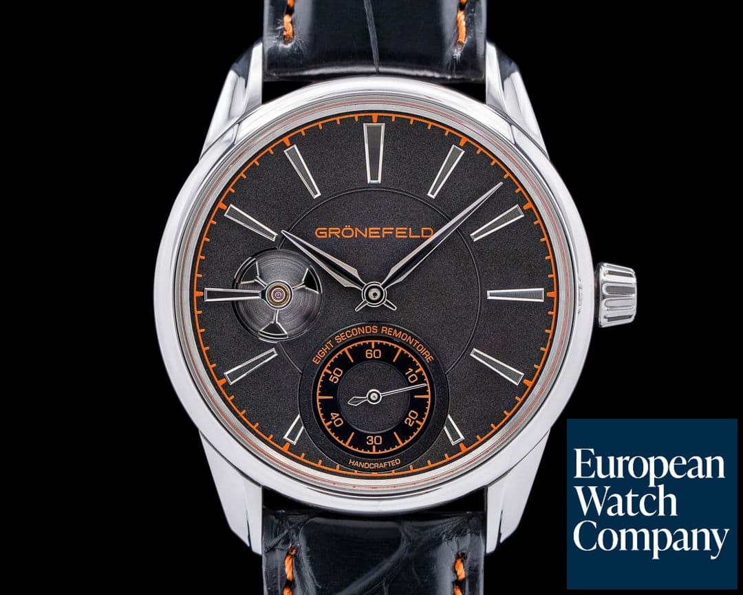 Image of Gronefeld 1941 Remontoire Constant Force SS Black Dial
