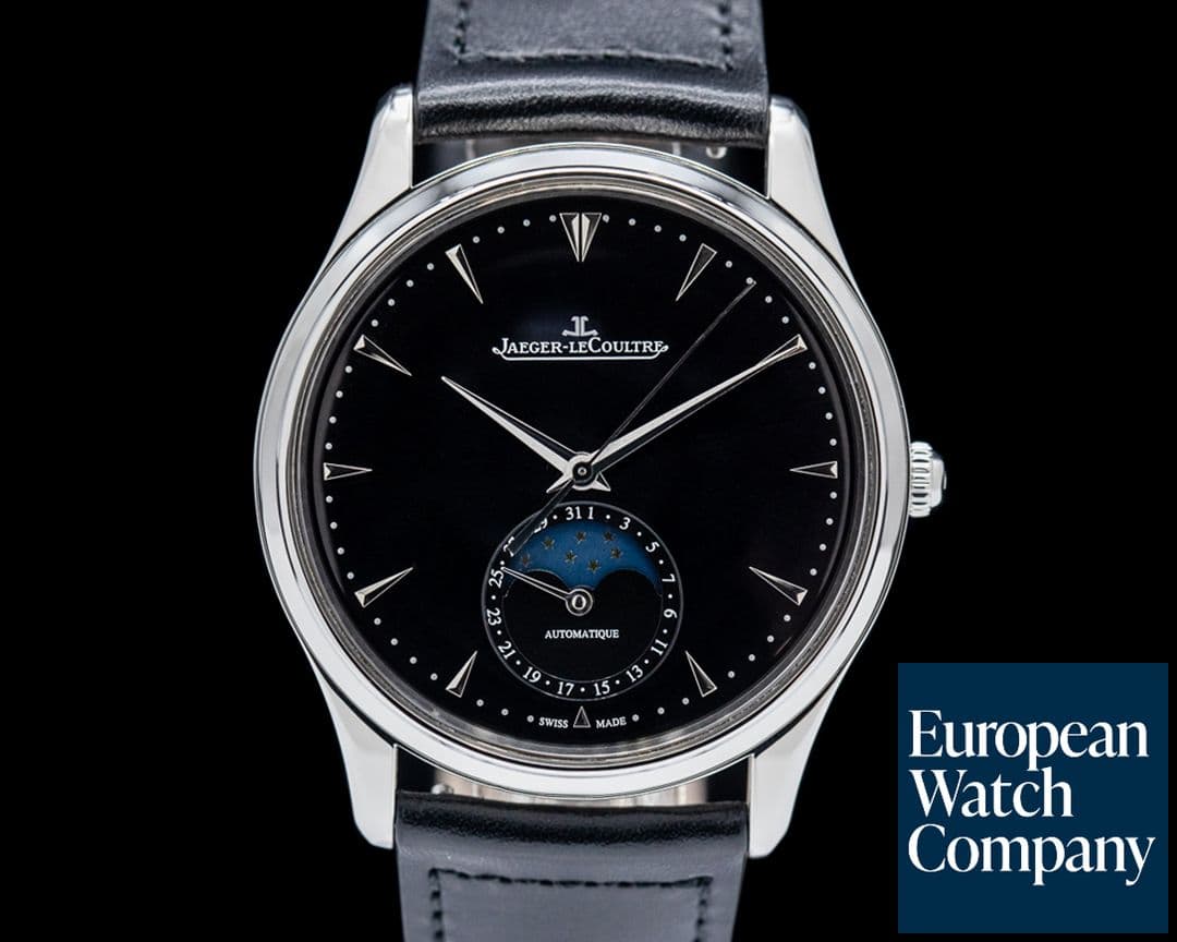 Image of Jaeger LeCoultre Master Ultra Thin Moonphase SS Black Dial