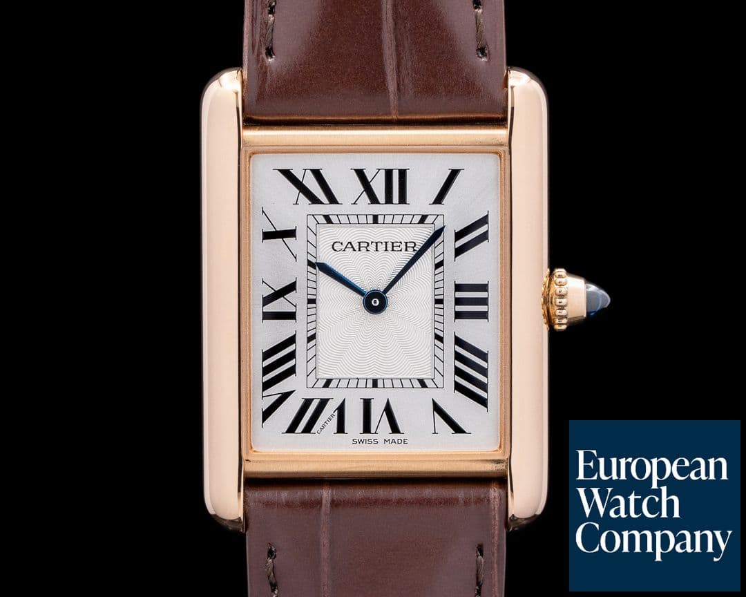 Image of Cartier Tank Louis Cartier 100th Anniversary 18K Rose Gold Silver Dial
