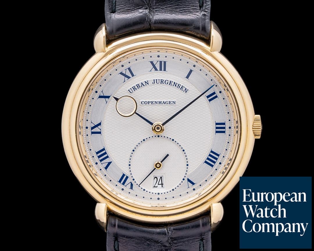 Image of Urban Jurgensen Reference 8 Silver Guilloche Dial 18K Yellow Gold 36.5MM