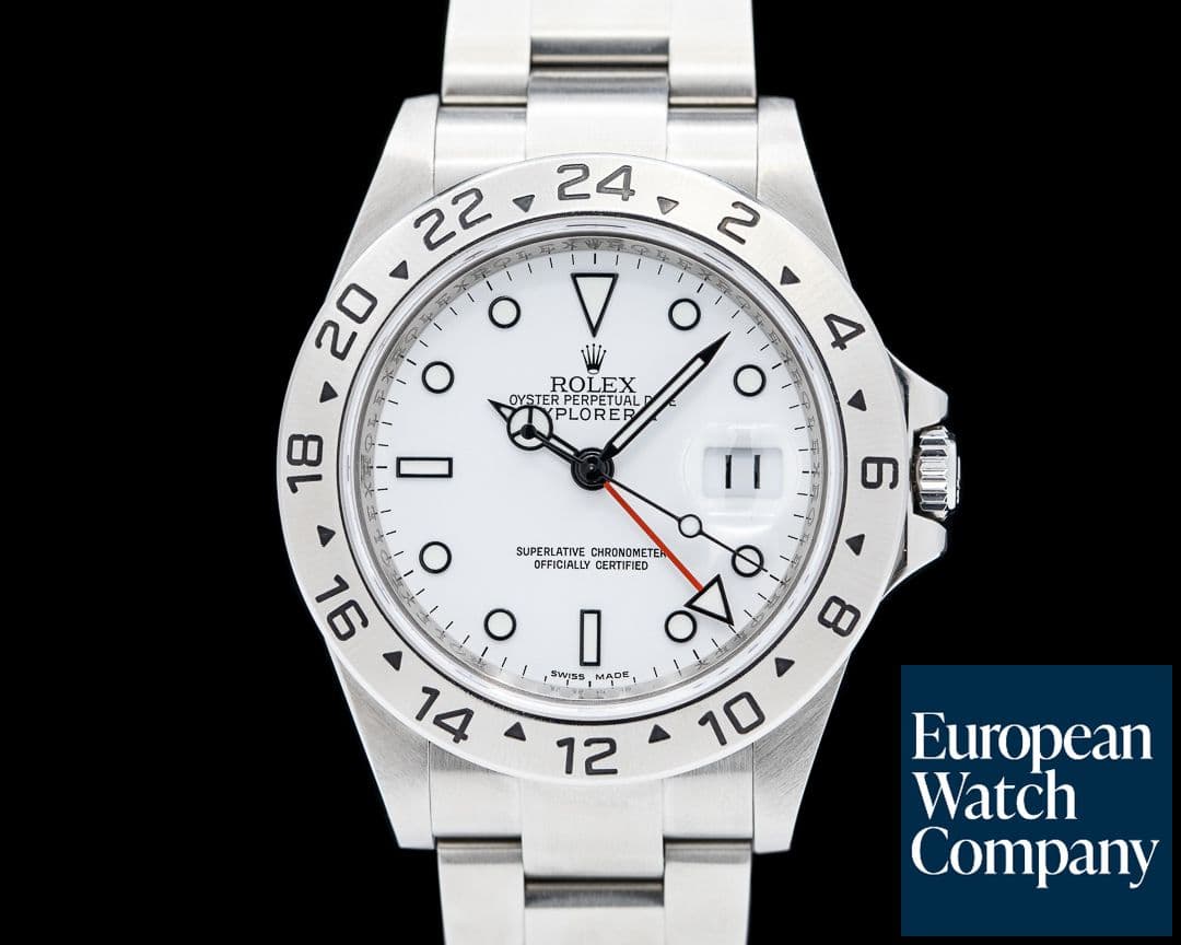 Image of Rolex Explorer II 16570 SS White Dial