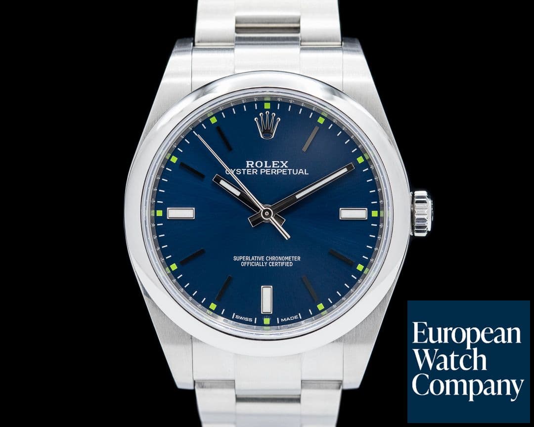 Image of Rolex Oyster Perpetual 114300 SS Blue Stick Dial