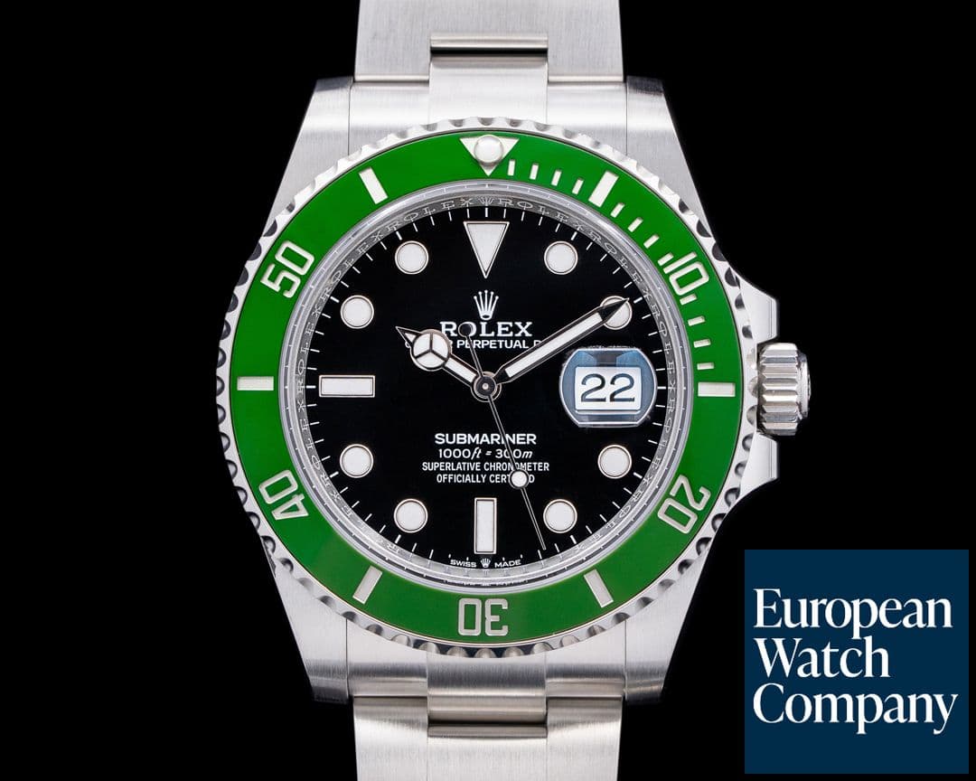 Image of Rolex Submariner Date 126610LV "Kermit Green" SS Black Dial