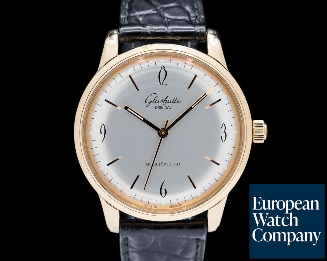 Image of Glashutte Original Senator Sixties 18K Rose Gold Silver Dial