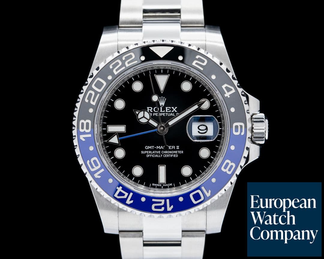 Image of Rolex GMT Master II 116710 Ceramic "Batman" SS Black Dial