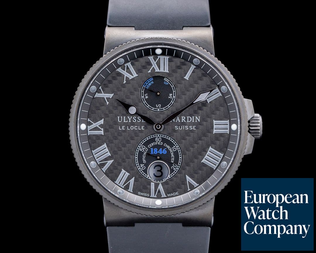Image of Ulysse Nardin Maxi Marine Chronometer SS DLC Black Carbon Dial LIMITED