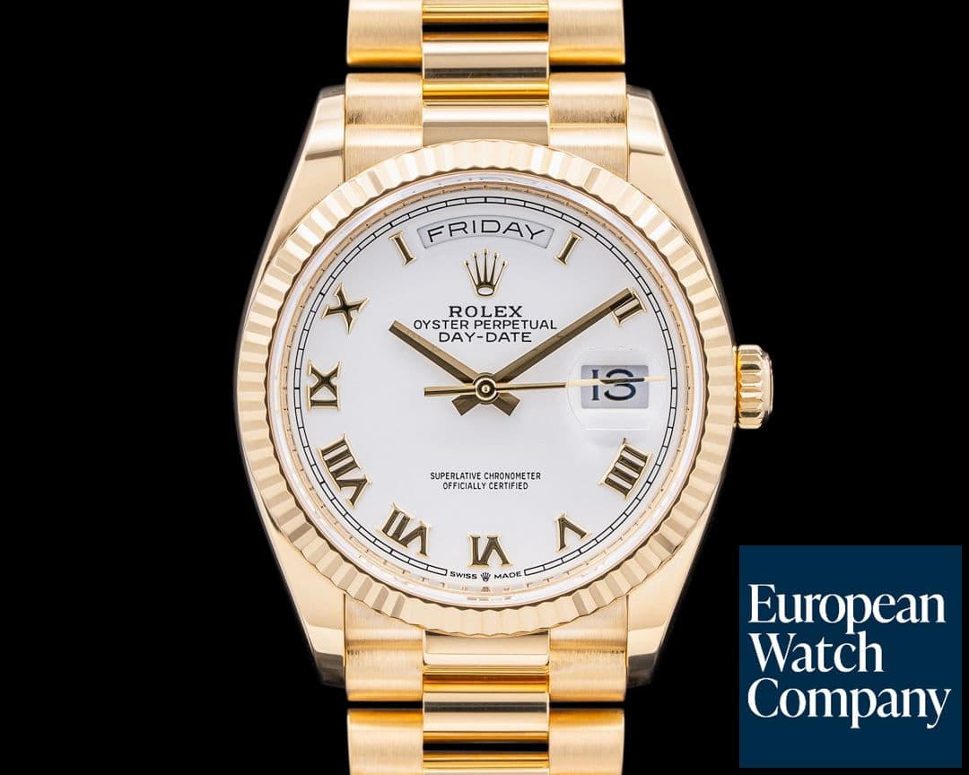 Image of Rolex Day Date President 128238 18K Yellow Gold White Dial