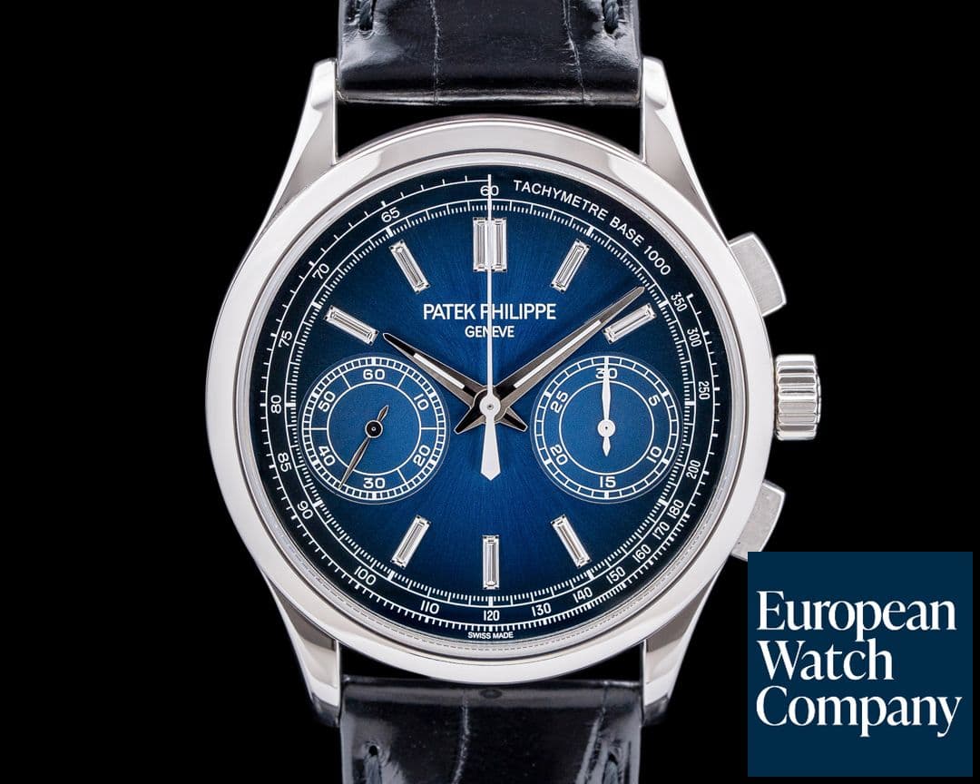 Image of Patek Philippe Chronograph 5170P Platinum Blue Baguette Dial