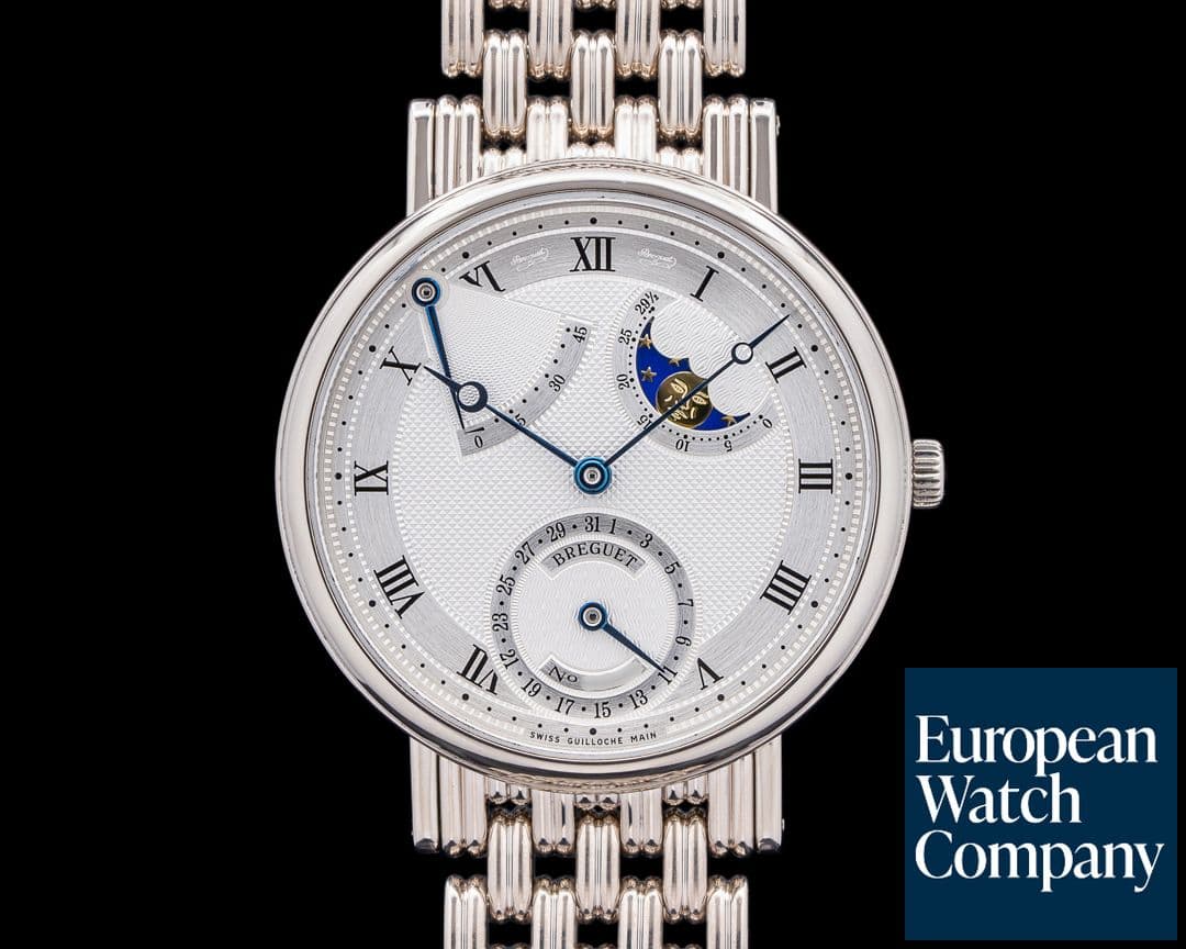 Image of Breguet Classique 3137BB Power Reserve Moon 18K WG RARE Bracelet