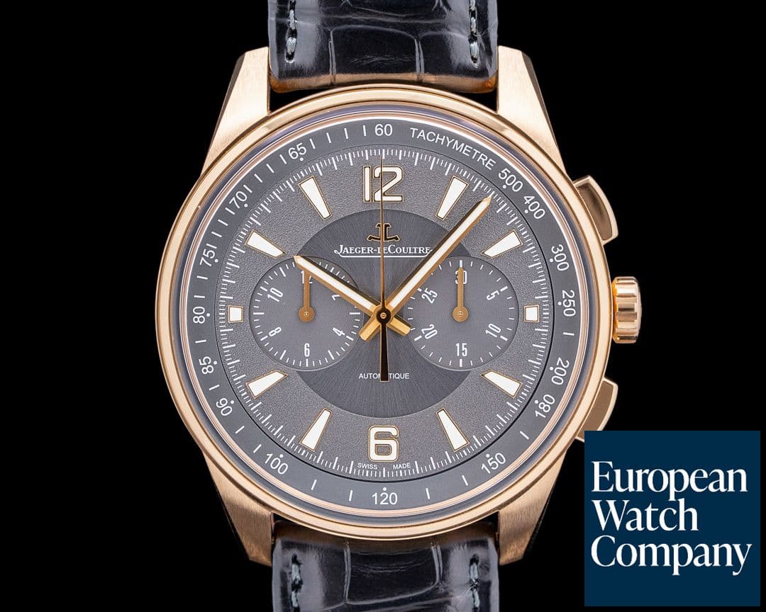 Image of Jaeger LeCoultre Polaris Chronograph 18k Rose Gold Gray Dial