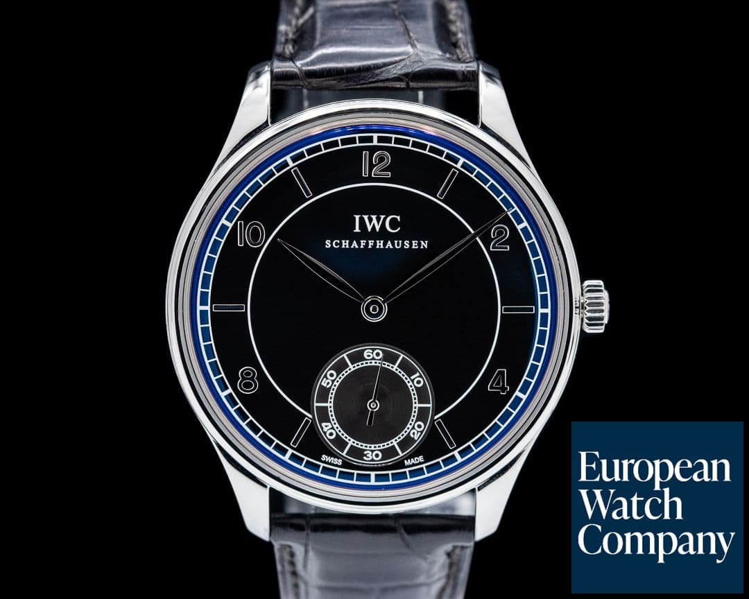 Image of IWC Vintage Portuguese Hand-Wound 1939 SS Black Dial