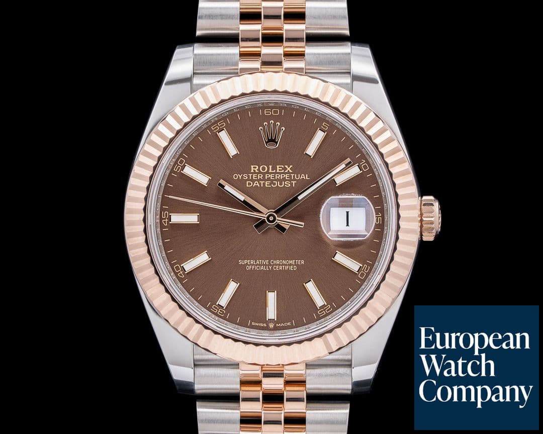 Image of Rolex Datejust 41 Jubilee SS / 18K Everose Gold Chocolate Stick Dial 2024