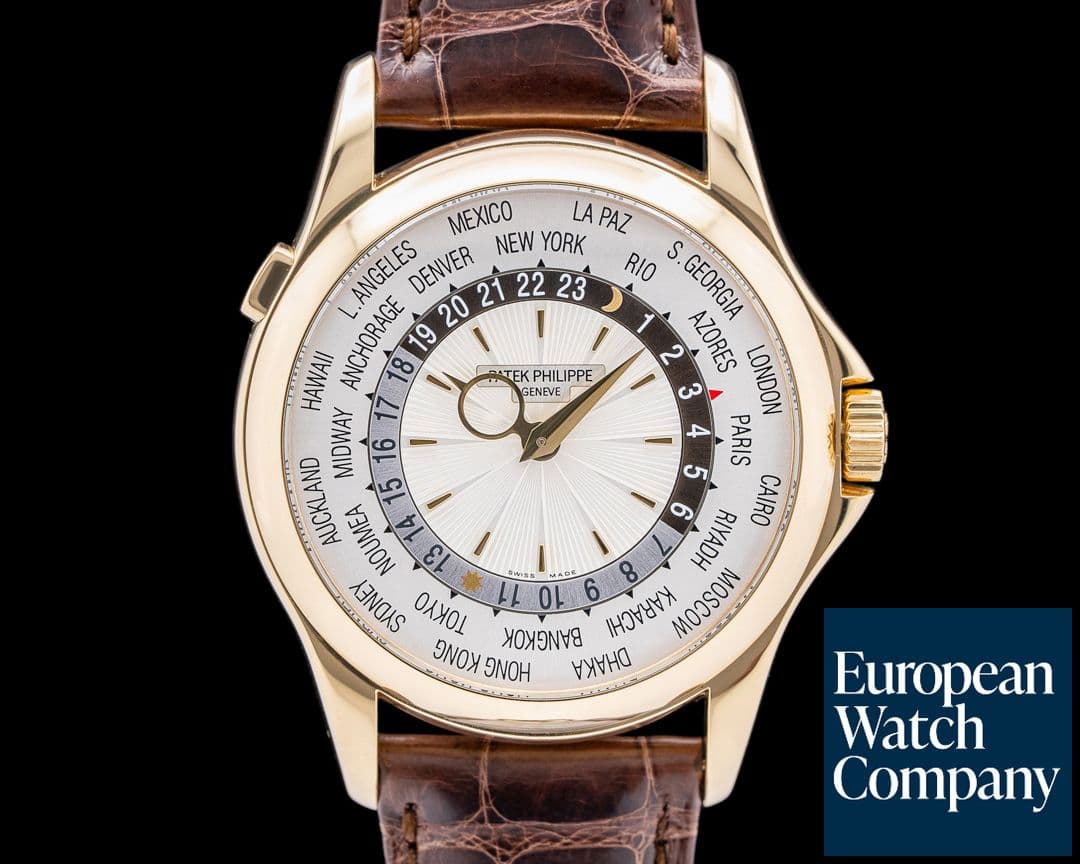 Image of Patek Philippe 5130J World Time 18K Yellow Gold Silver Dial
