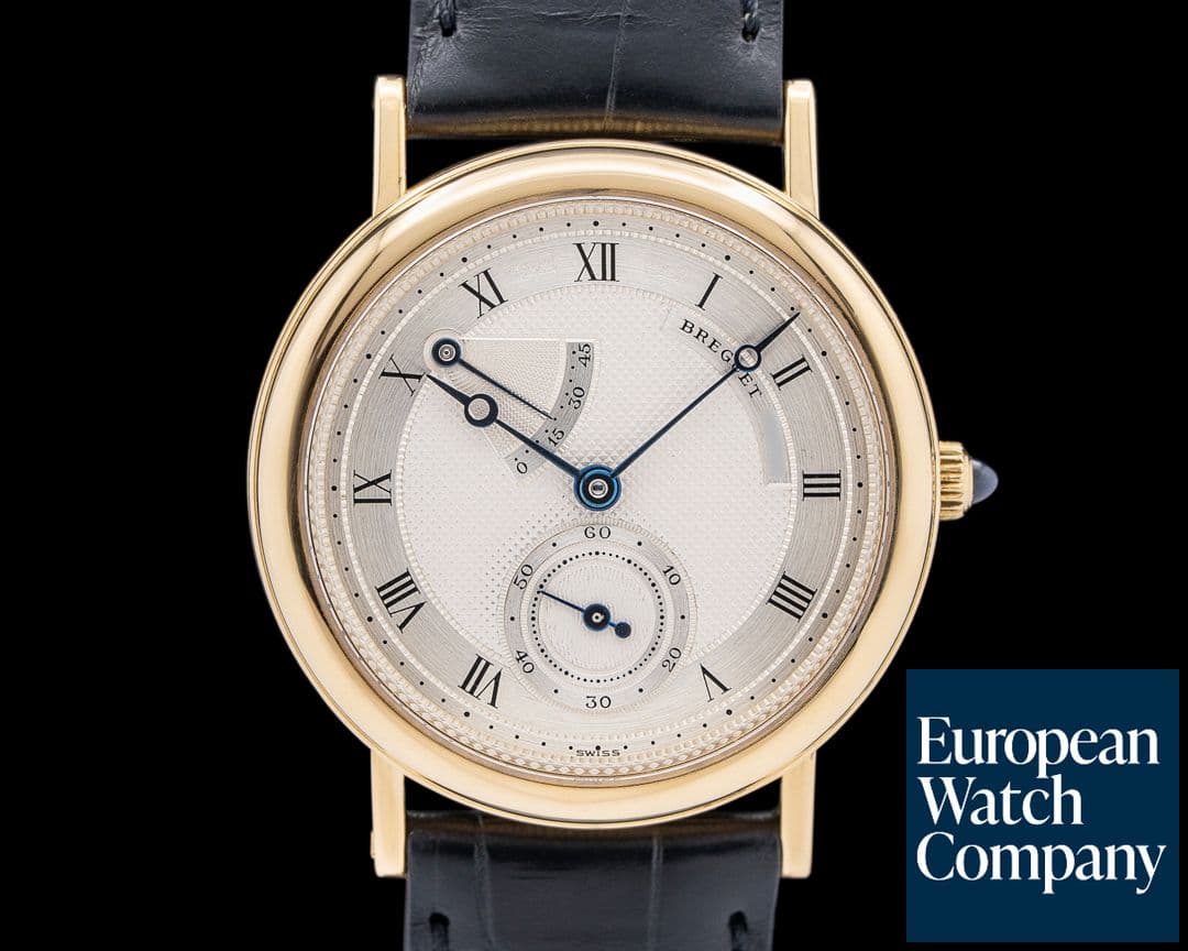 Image of Breguet Classique Power Reserve 18k Yellow Gold Silver Dial