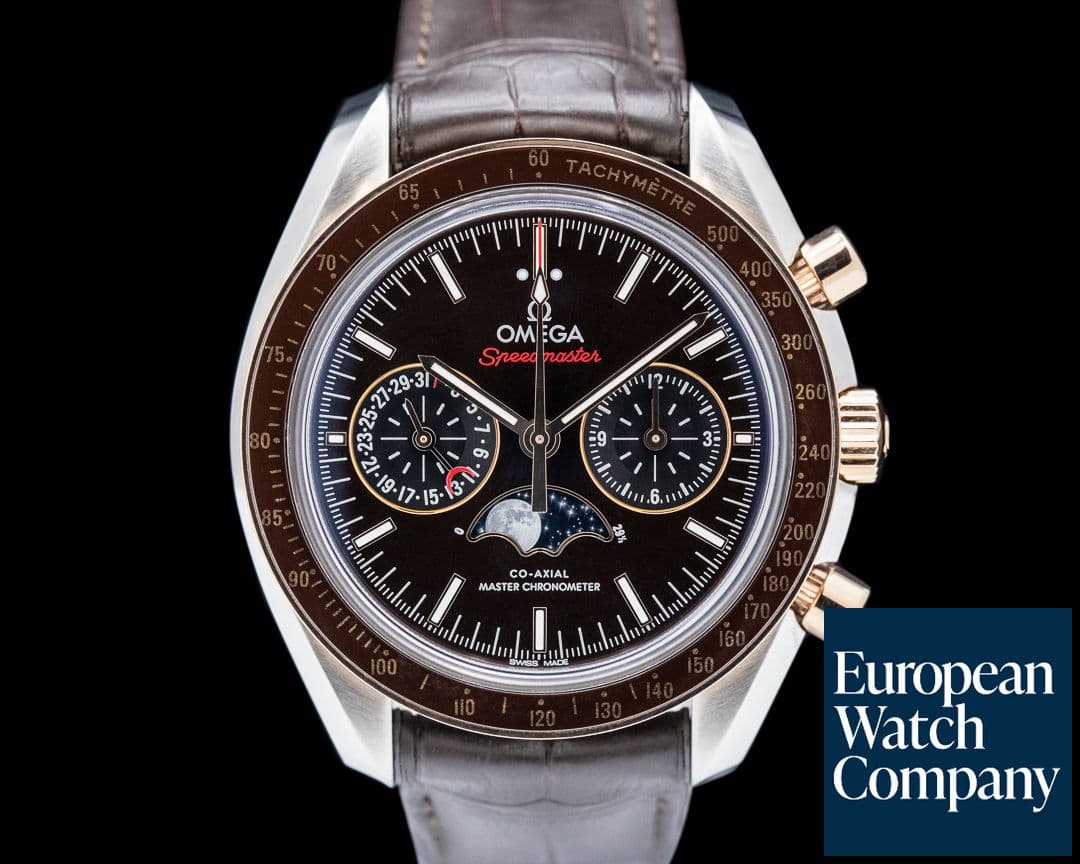 Image of Omega Speedmaster Automatic Moon SS / 18K Sedna Gold Brown Dial