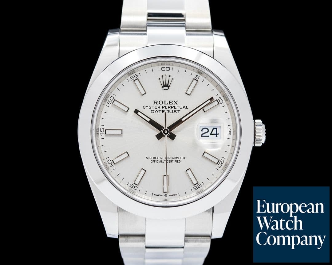 Image of Rolex Oyster Perpetual Datejust 41 SS Silver Stick Dial