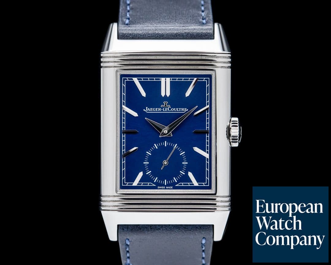 Image of Jaeger LeCoultre Reverso Tribute Small Seconds SS Blue Dial