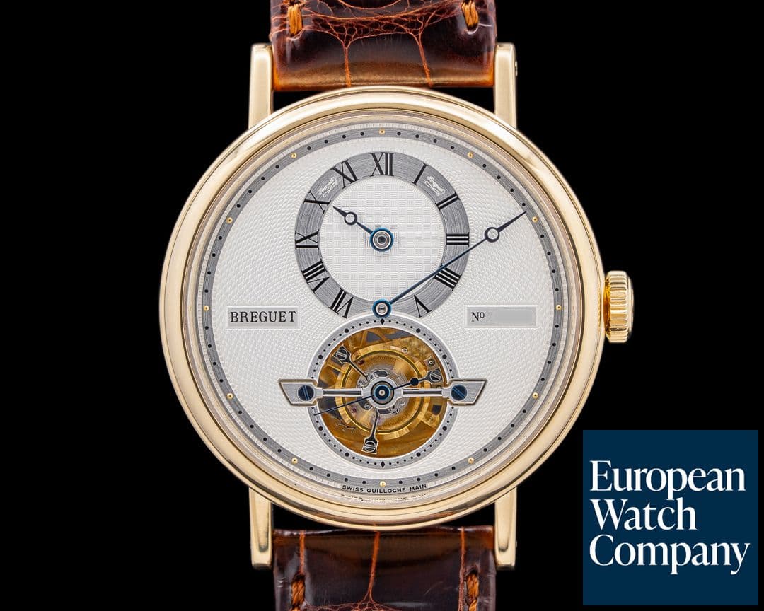 Image of Breguet Tourbillon Automatic Regulator 18K Yellow Gold Silver Dial