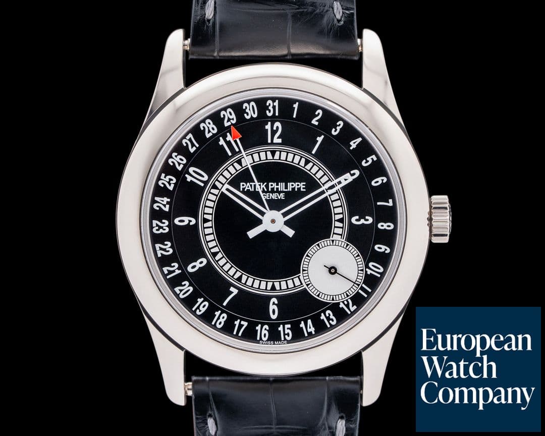 Image of Patek Philippe Calatrava 6006G 18K White Gold Black Dial