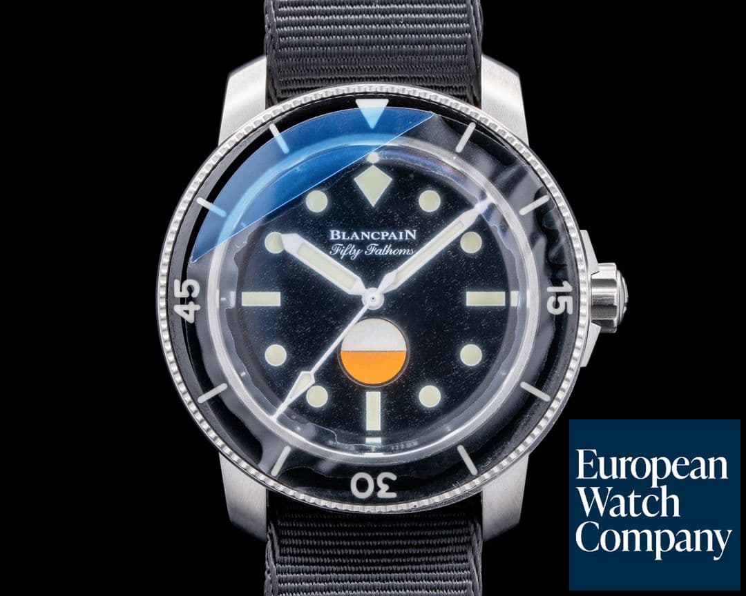 Image of Blancpain Fifty Fathoms MilSpec SS Black Dial HODINKEE LIMITED UNWORN