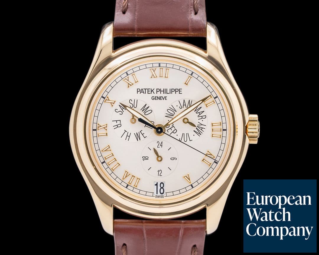 Image of Patek Philippe Annual Calendar 5035J Silver Opaline Dial 18K YG