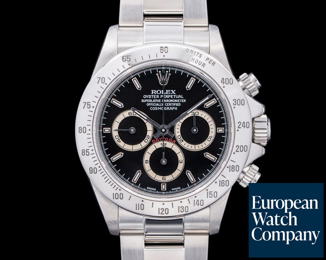Image of Rolex 16520 Zenith Daytona SS Black Dial
