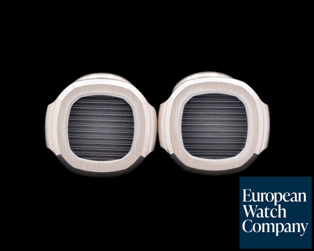 Image of Patek Philippe 18K White Gold Patek Nautilus Cuff Links