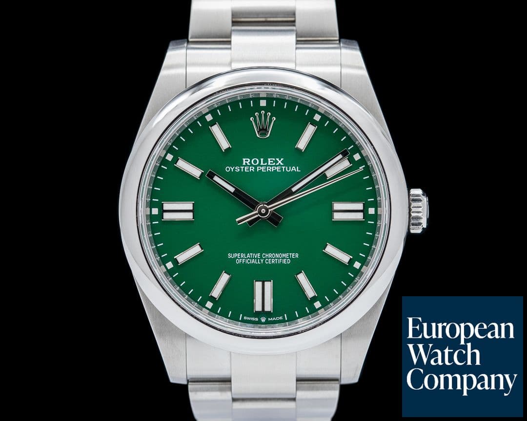 Image of Rolex 124300 Oyster Perpetual SS Green Dial 2024