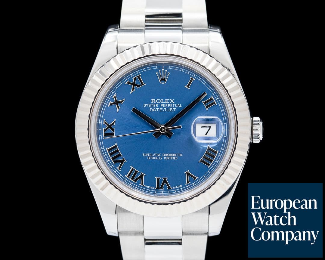 Image of Rolex Datejust II 41MM SS Blue Roman Dial