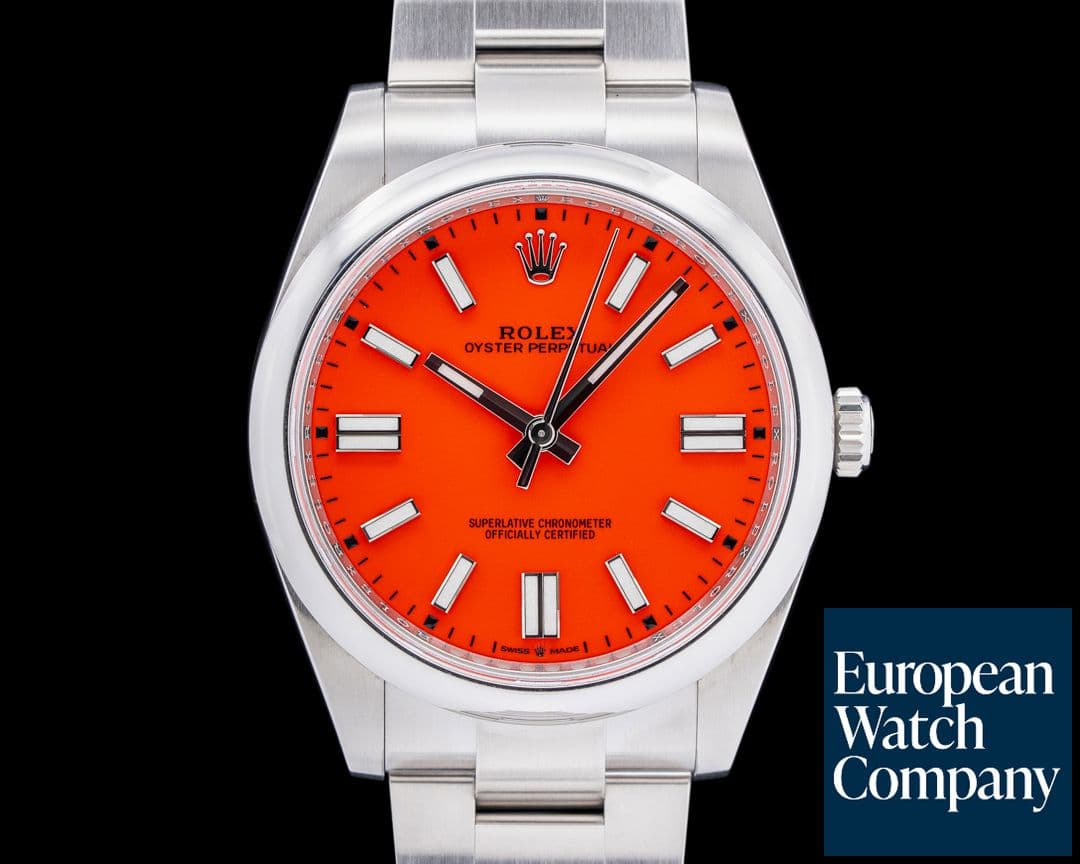 Image of Rolex Oyster Perpetual 124300 SS Coral Red Dial