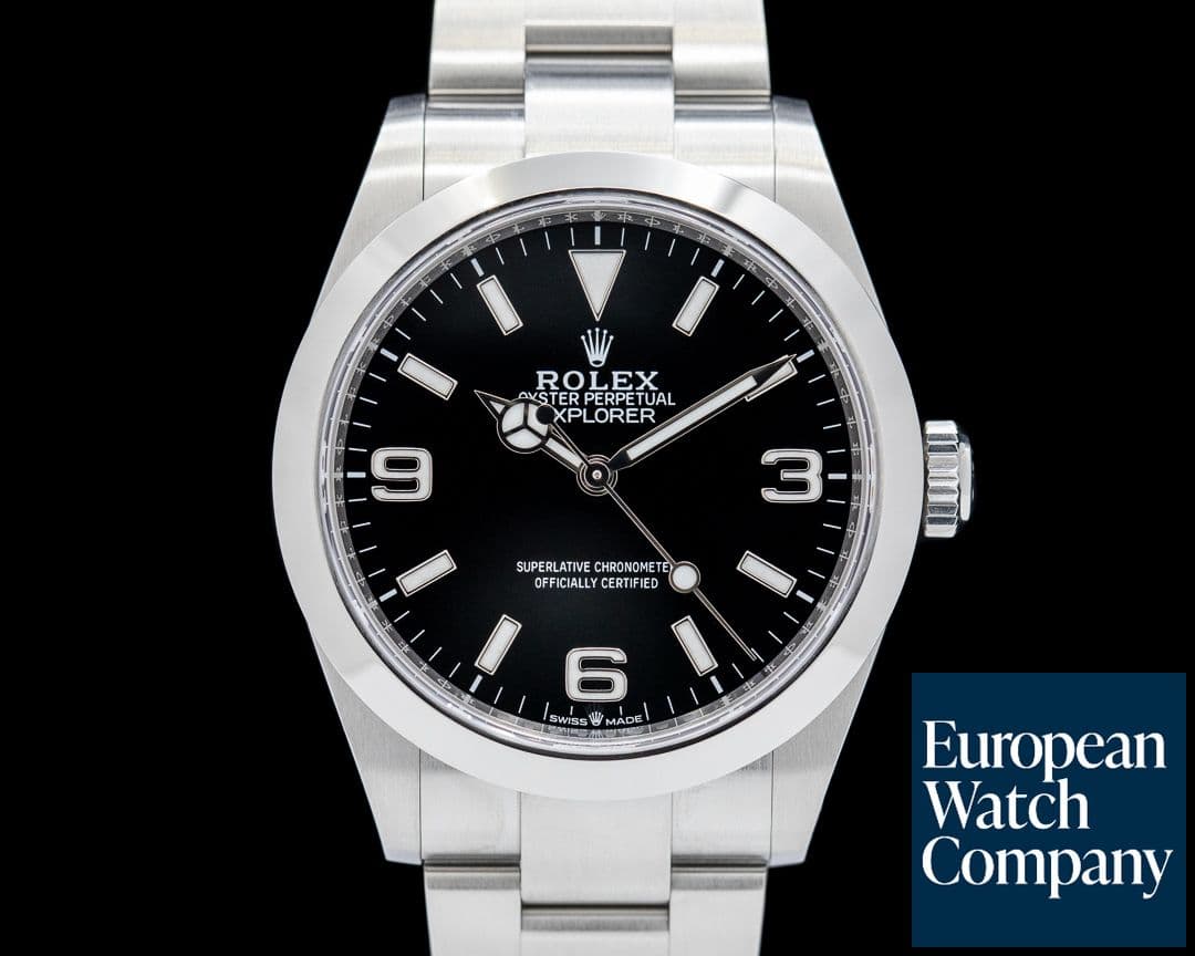 Image of Rolex Explorer I 40MM SS Black Dial