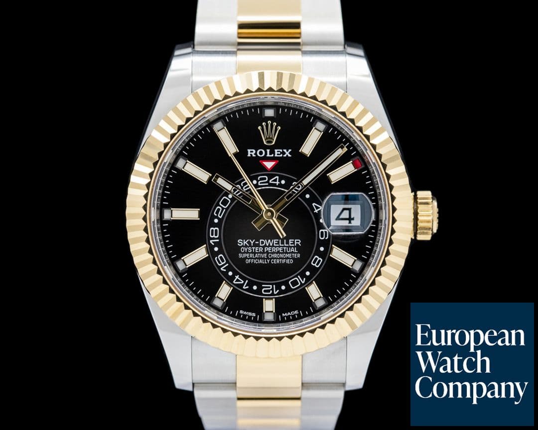 Image of Rolex Sky Dweller 326933 SS / 18K Yellow Gold Black Dial