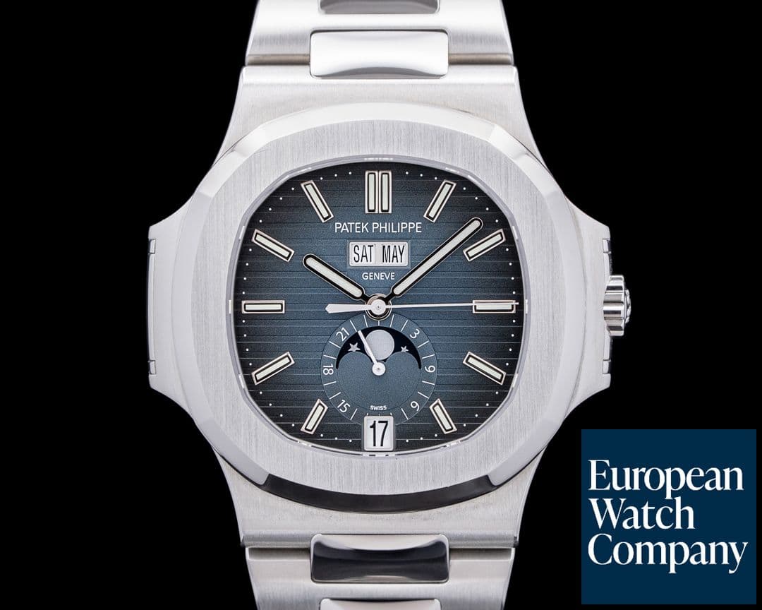 Image of Patek Philippe Nautilus 5726 Annual Calendar Moon Blue Dial SS Blue Dial