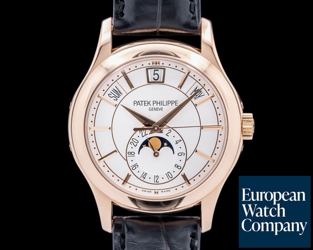 Image of Patek Philippe Annual Calendar 5205R 18K Rose Gold Silver Dial