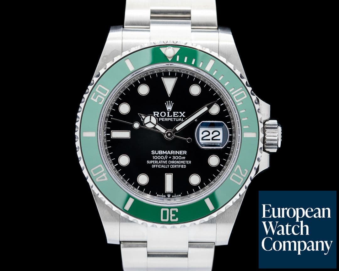 Image of Rolex Submariner Date 126610LV "Kermit Green" SS Black Dial