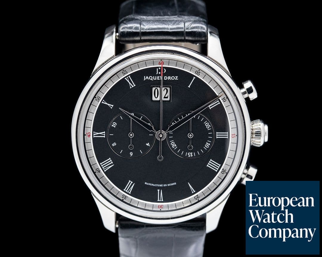 Image of Jaquet Droz Grande Date Chronograph SS Black Dial