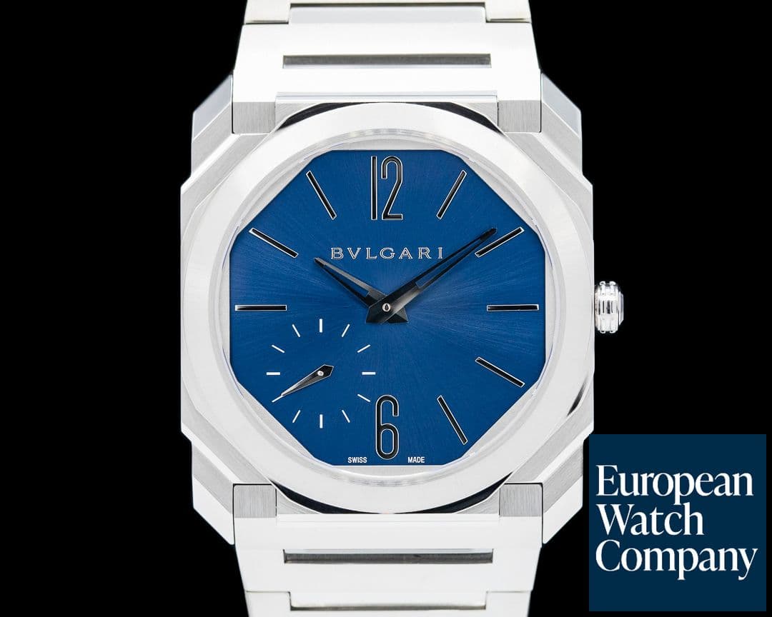 Image of Bulgari Octo Finissimo Extra Thin SS Blue Dial
