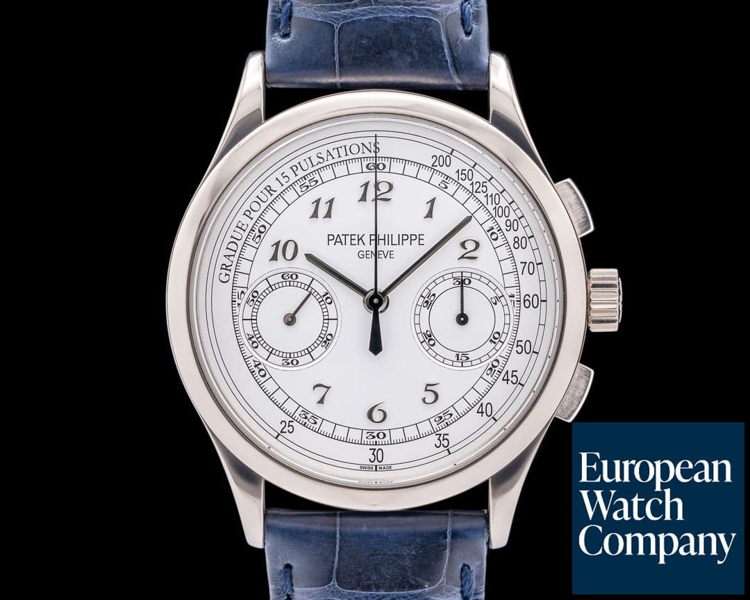 Image of Patek Philippe Chronograph 5170G 18K White Gold Silver Pulsation Dial