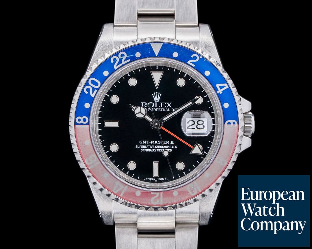 Image of Rolex GMT Master II 16710 SS "Pepsi" Black Dial