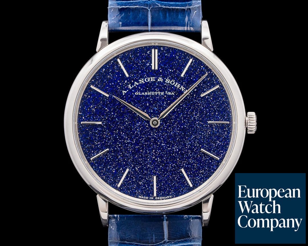 Image of A. Lange and Sohne Saxonia Thin Manual Wind Blue Gold-Flux Dial