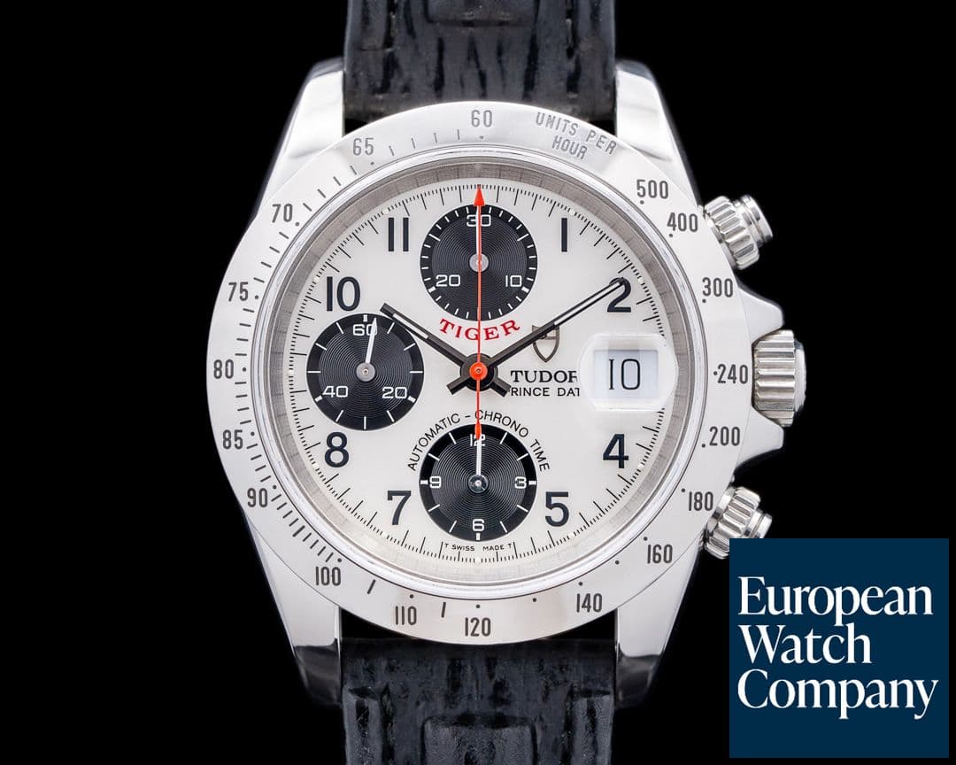 Image of Tudor Prince Date "Tiger" Chronograph SS White Panda Dial