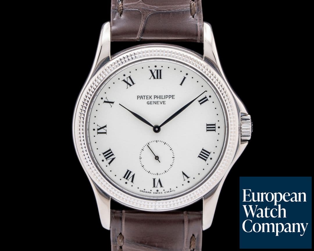 Image of Patek Philippe Calatrava Manual Wind Enamel Dial 18K White Gold