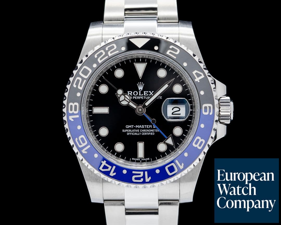 Image of Rolex GMT Master II 116710 Ceramic "Batman" SS Black Dial