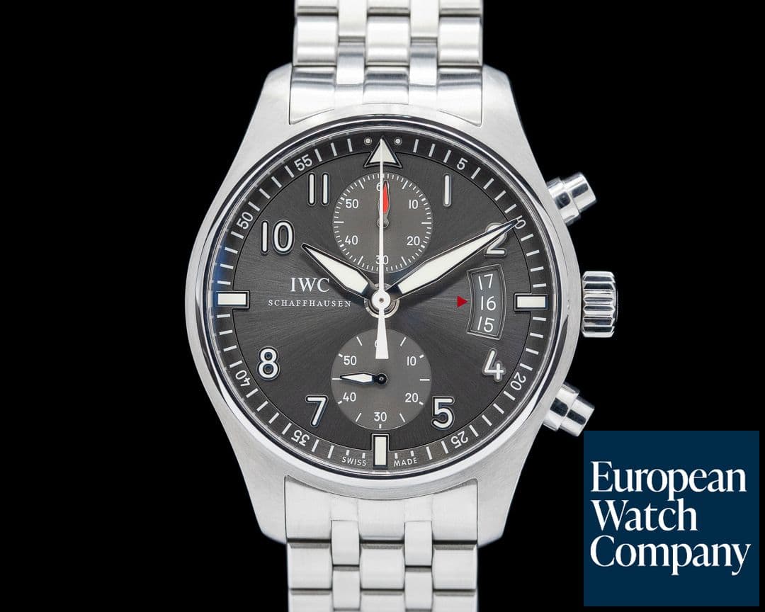 Image of IWC Pilot Spitfire Chronograph SS Gray Dial